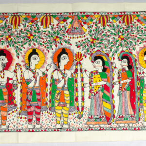 Madhubani/ Mithila painting Wall Hanging ( Sita Ram Swayamvar)