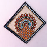 Kutch Lippan/Mud Mirror art Wall hanging Diamond Shaped