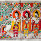 Madhubani/Mithila painting Wall Hanging ( Ahilyaa Udhaar).