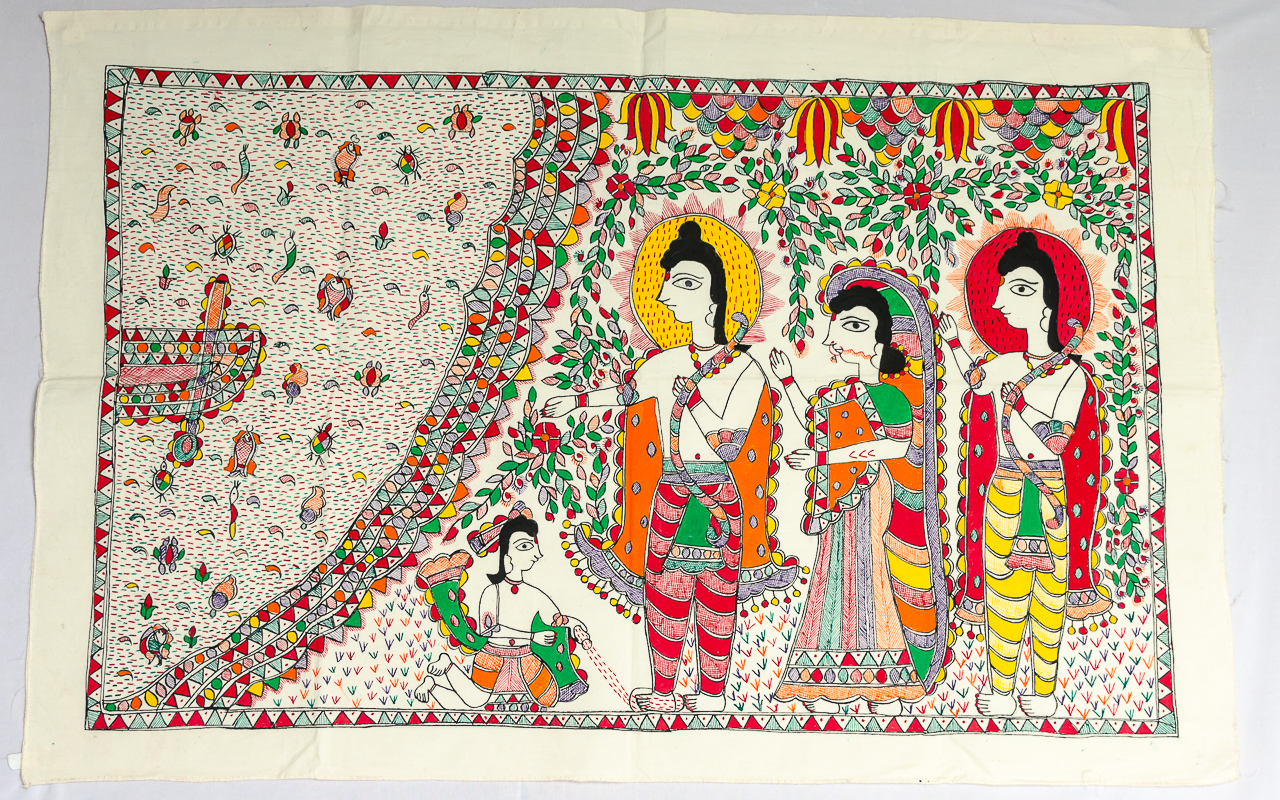 Art Gallery Madhubani Painting - Another one of the most Beautiful Handmade Madhubani  Painting Nature Art In Style of Madhubani Art With Excellent Colour  Combination.Decorate Your Room, Dining Hall Drawing Room, Bed