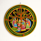 Unique Wall Hanging Tikuli art painting of Bihar – Set of 2 Paintings (Circular)