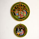 Unique Wall Hanging Tikuli art painting of Bihar – Set of 2 Paintings (Circular)